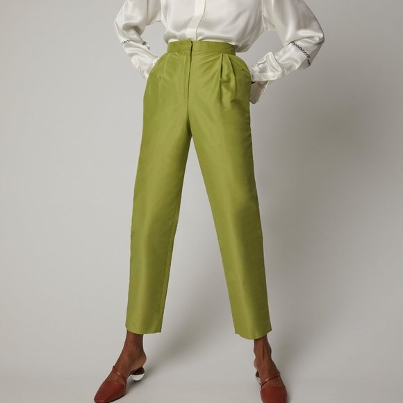Mansur Gavriel Pants - BRAND NEW Mansur Gavriel Silk Taffeta Taper Pant